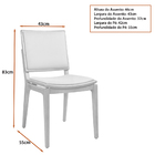 Cadeira Para Mesa De Jantar Britney 43cm Madeira Maciça | Cou